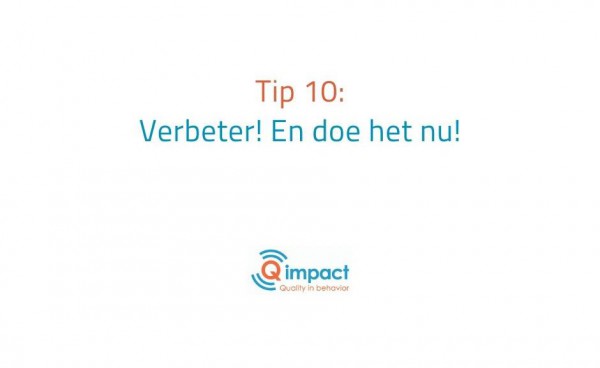 Verbeter en doe het nu Verbeter en doe het nu